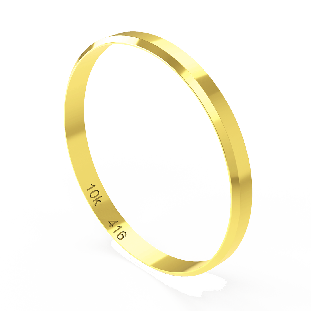 Aliança 1/7 em Ouro 10K